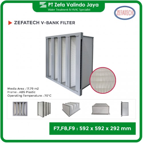 Filter V Bank ZEFATECH 592 x 592 x 292 mm 24 x 24 x 12 inch