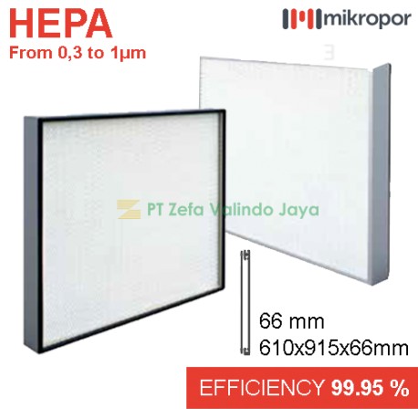 Mikropor HEPA / EPA Filter HFN Series Aluminium Profile HFN-610/915/66-13APD