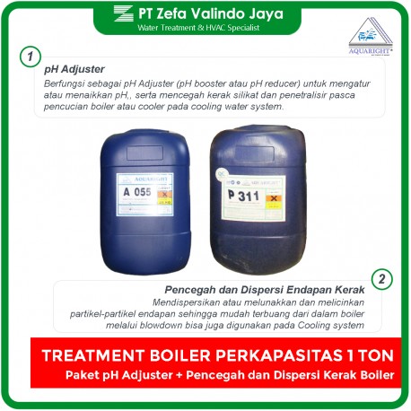 Boiler Chemical Treatment Series Package pH Adjuster + Anti Scalant (1 ton capacity)