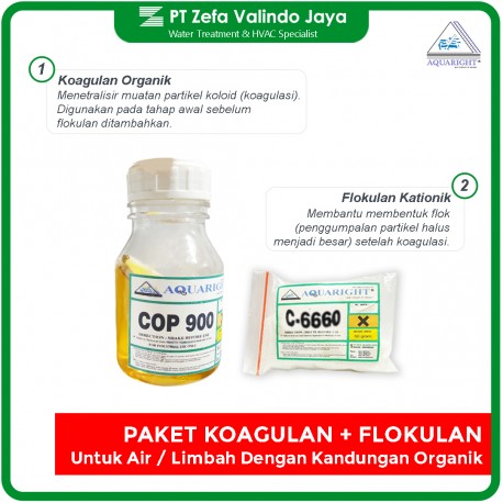 Organic Coagulant COP900 + Cationic Flocculant C6660 Package for Organic Wastewater Treatment