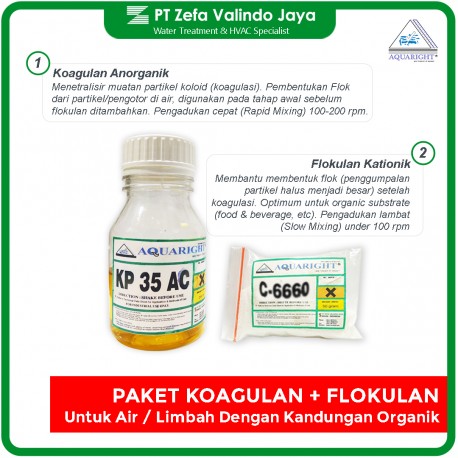 Inorganic Coagulant KP35AC + Cationic Flocculant C6660 for Organic Waste Treatment