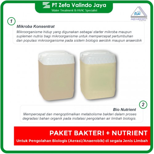 N602 Bacteria Concentrat + N820 Bio Nutrient for Biological Wastewater Treatment