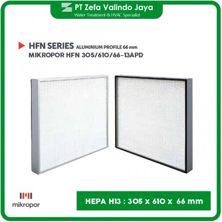 HEPA Filter H13 Aluminium Frame 305 x 610 x 66 mm 12" 24" 3"