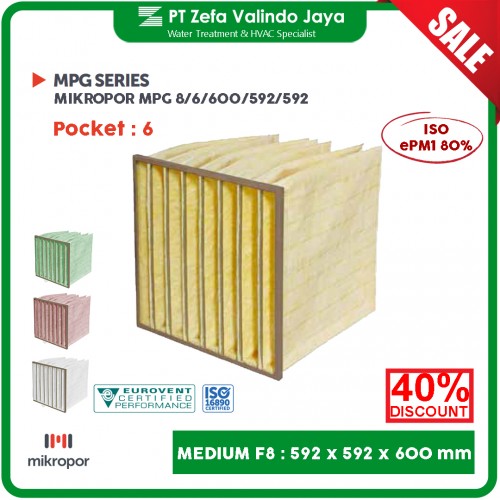 Jual Pocket Filter F8 6 kantong 