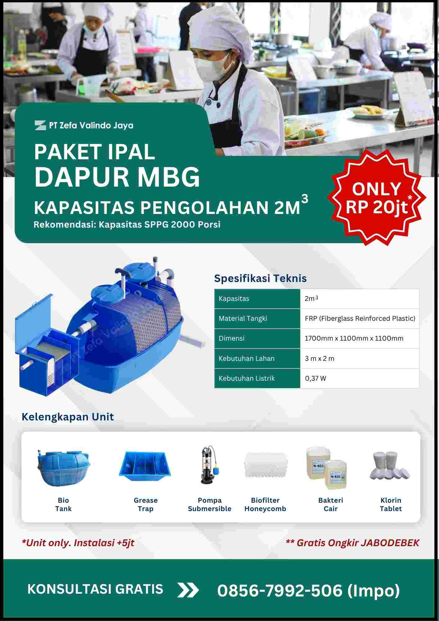 jasa pembuatan ipal dapur mbg sppg